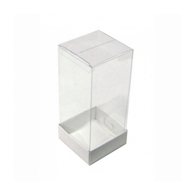 Коробка для торта 150*150*140 прозрачным куполом (белая)